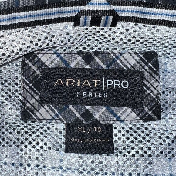 Ariat Pro Series Button Up Shirt Mens Size XL Long Sleeve Western Plaid - Picture 4 of 10